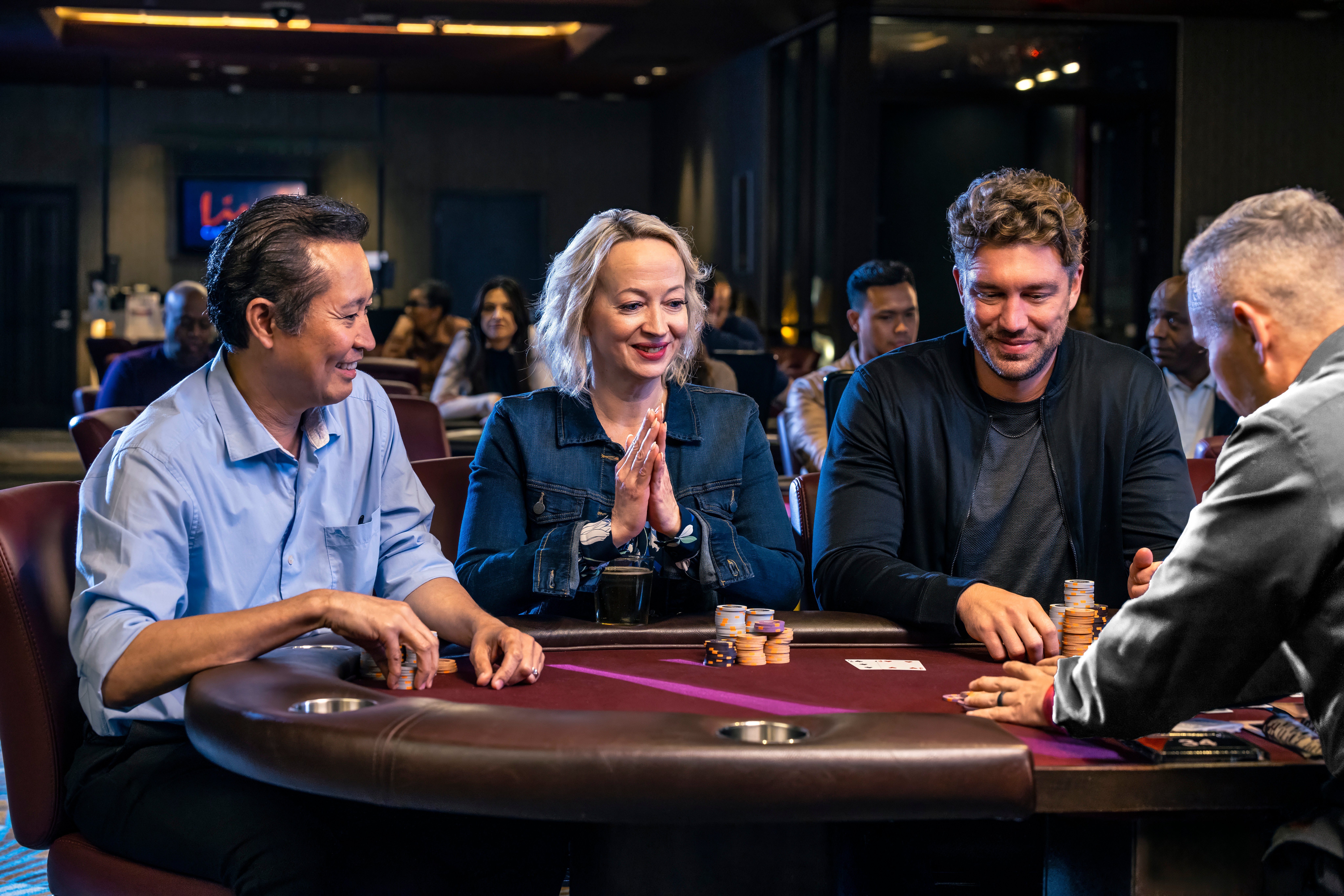 Guests playing Blackjack at Live! Casino.