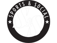 Sports & Social Black and White Logo