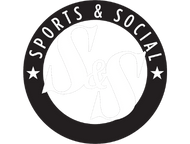 Sports & Social Black and White Logo