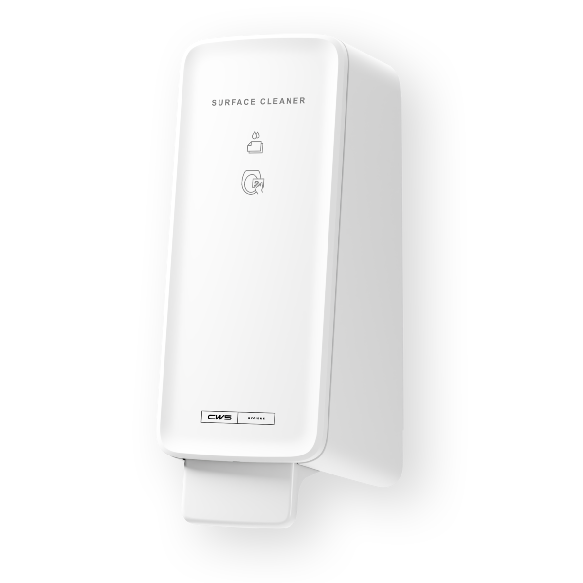 CWS Hygiene PureLine SurfaceCleanerToilet Touch White 25Deg Left_High res
