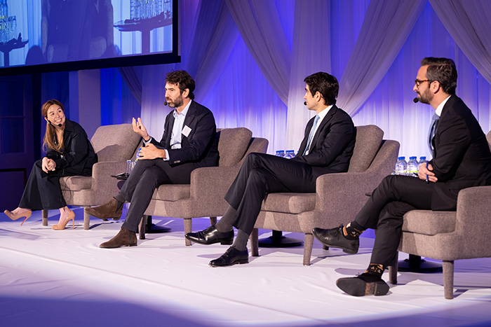 Four panelists at the Davies summit 2022.