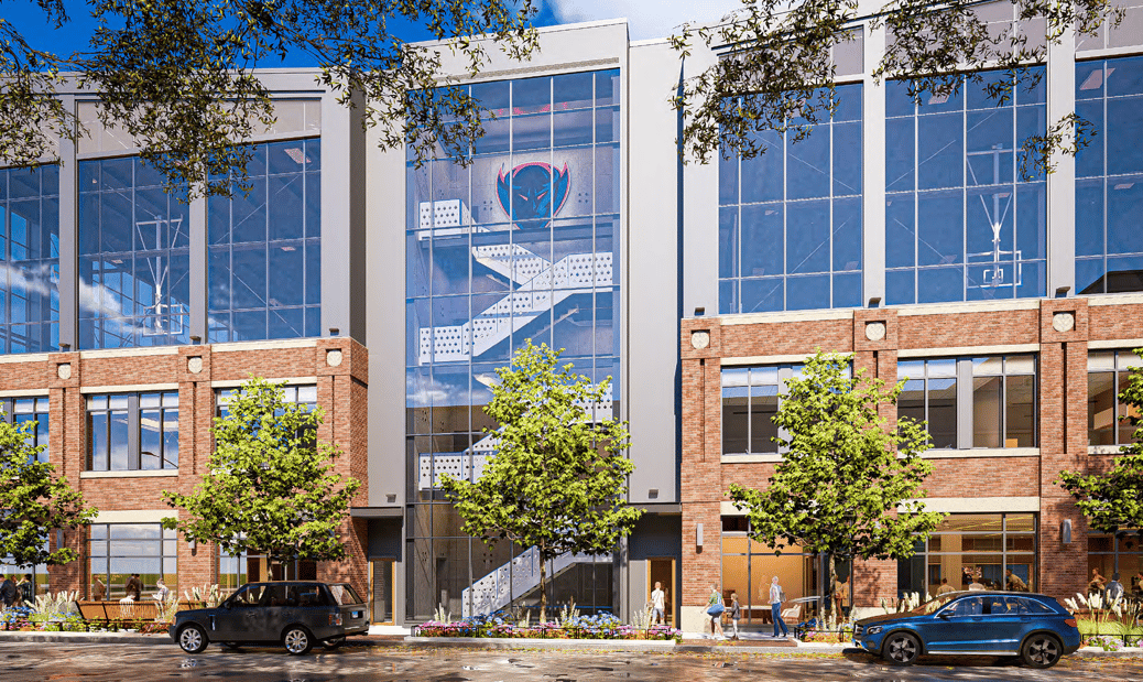 Rendering of athletics practice facility