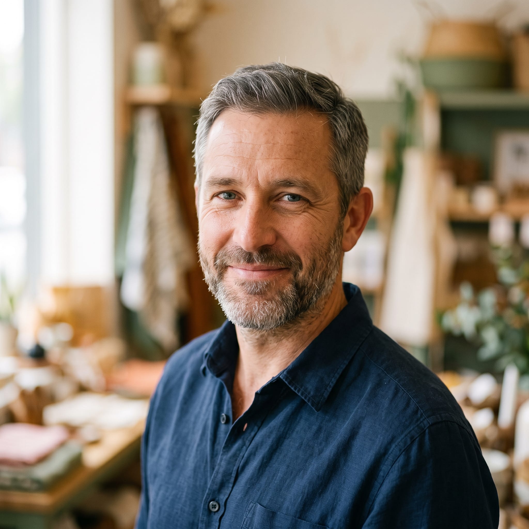 Portrait of James O., a small-business owner