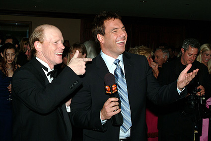2002 Feature Film Winner Ron Howard is interviewed by Entertainment Tonight.
