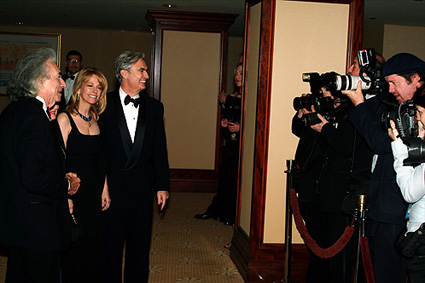 The cameras are on Past President Arthur Hiller and Comedy Series Nominee David Steinberg.