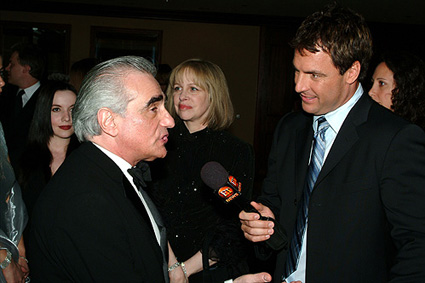 Scorsese grants a brief interview.