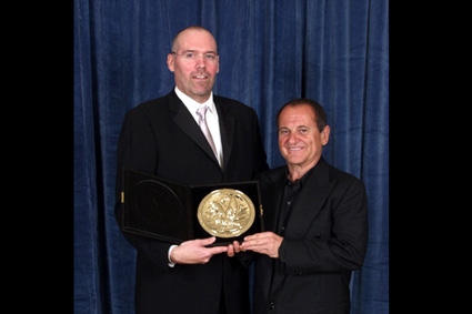 Baker Smith and Joe Pesci backstage