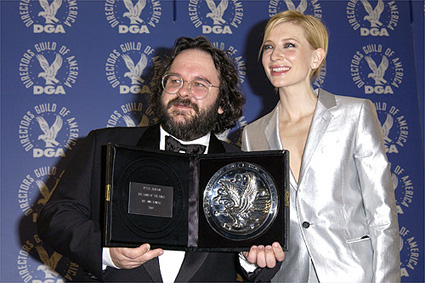 Jackson and Blanchett meet the press.