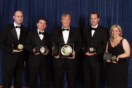 John Patterson with his Sopranos directing team.