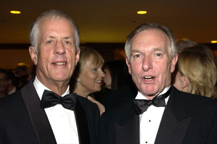 DGA President Michael Apted poses with nominee Peter Weir.