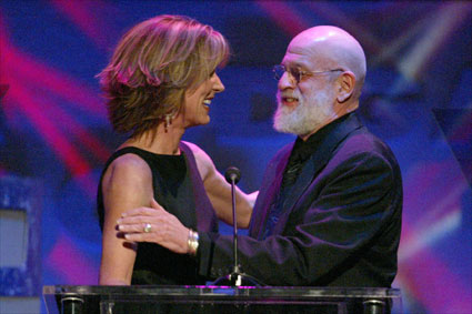 Kagan greets his old "Chicago Hope" cast member.