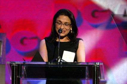 "Angels in America" producer Celia D. Costas also accepted on Nichols' behalf.