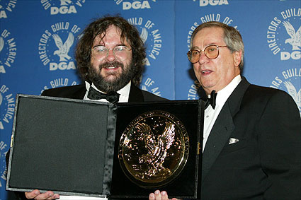 Jackson poses with DGA Awards Chair Howard Storm.