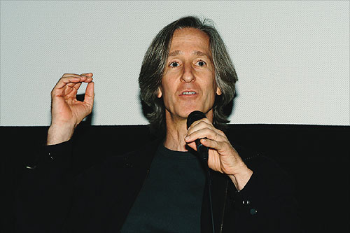 Moderator Mick Garris sets the parameters for the discussion.