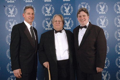 DGA Sixth Vice-President Gary Donatelli, 2006 DGA Lifetime Sports Award Recipient Joseph R. Aceti and Eastern AD/SM/PA Council Chair Dennis W. Mazzocco.