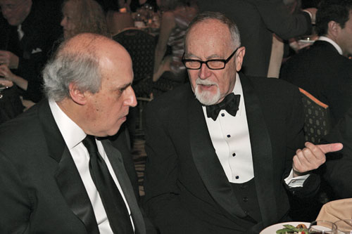 MPAA Chief Dan Glickman confers with DGA Secretary Treasurer Gilbert Cates.