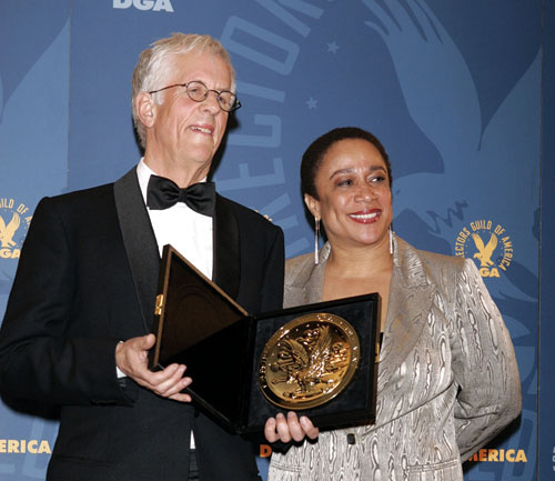 Michael Apted with presenter S. Epatha Merkerson.