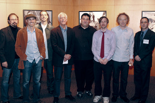 Meet the Nominees: Commercials - Moderator Robert Lieberman, with nominees Craig Gillespie, Rupert Sanders, DGA President Michael Apted, Nominees Noam Murro, Spike Jonze, Rocky Morton, and DGA Eastern Executive Director Russ Hollander.