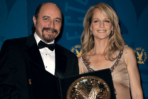 Winner Yves Simoneau with presenter Helen Hunt.