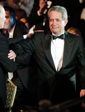 Jay D. Roth makes his way to the stage.