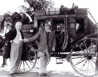 Ford directing a scene from Stagecoach (1939) - photo courtesy Academy of Motion Picture Arts and Sciences