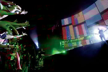  IT'S LIVE: Shooting in 3-D allowed the directors of U2 3-D to capture the crowd and depth of the performance in one shot. - Photo courtesy of 3ality