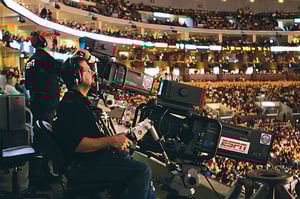  WARM-UPS - 1: The instant replay is put together in an adjacent truck. Photo by Wendi Kaminski