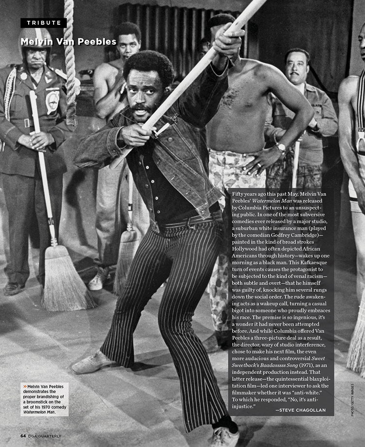 DGA Quarterly Magazine Summer 2020 Melvin Van Peebles