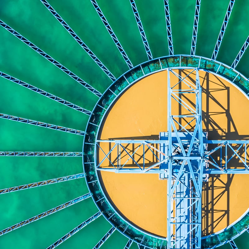 Industrial machinery from above to illustrate asset-based lending