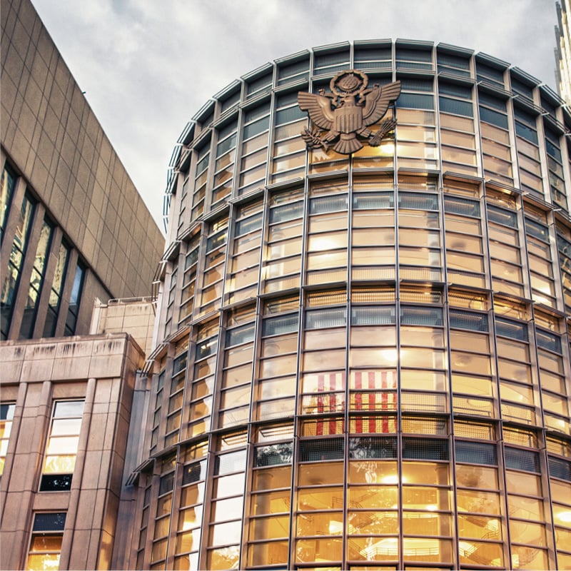 Circular building to illustrate state attorneys general