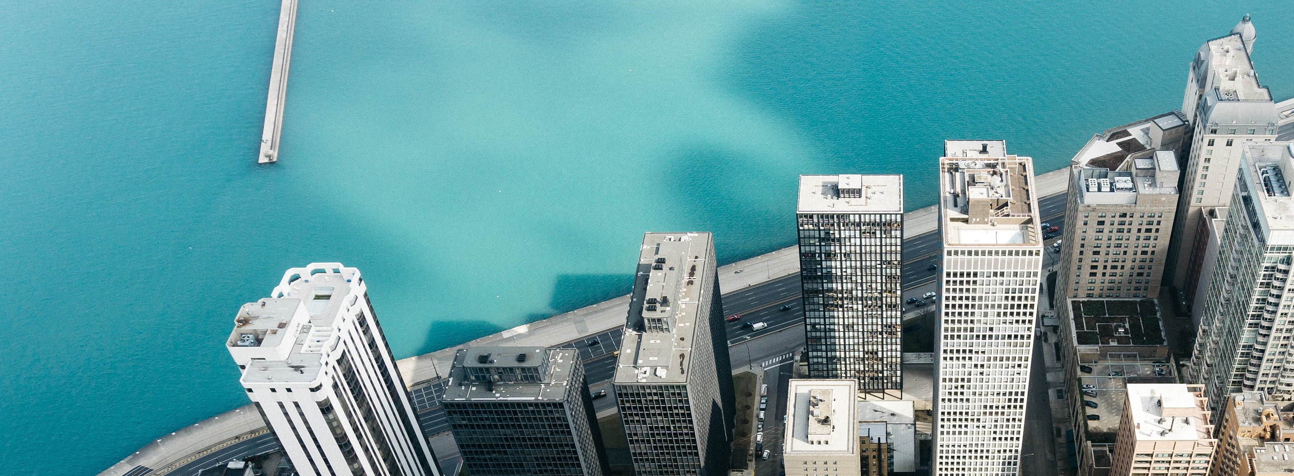 aerial view of chicago