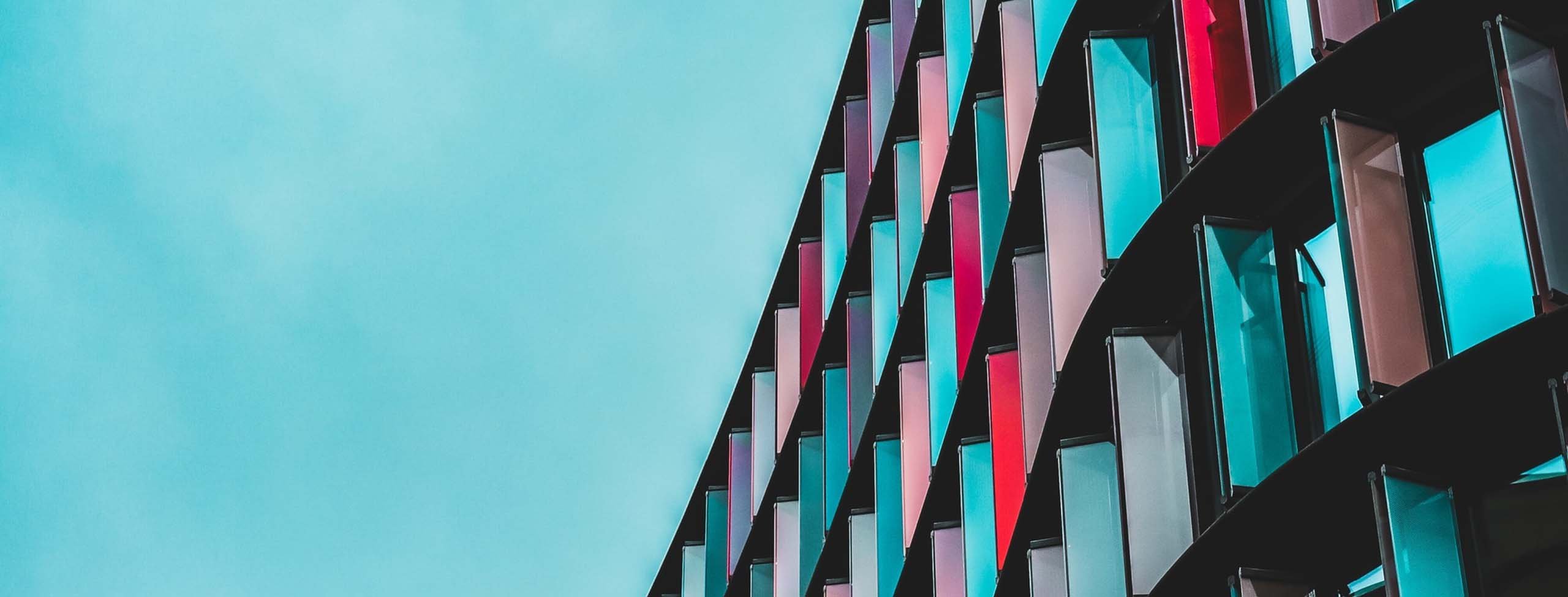 colorful windows and architecture