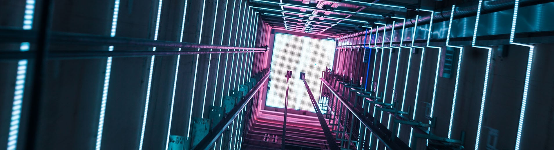Glass elevator illumination