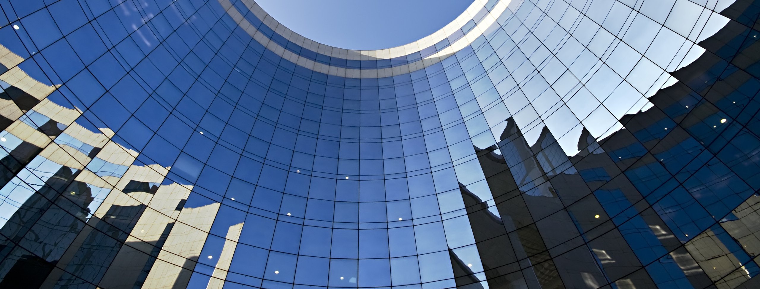 glass building reflection