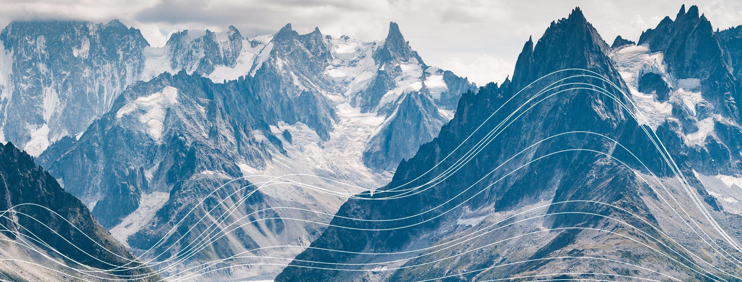 Snow capped mountains