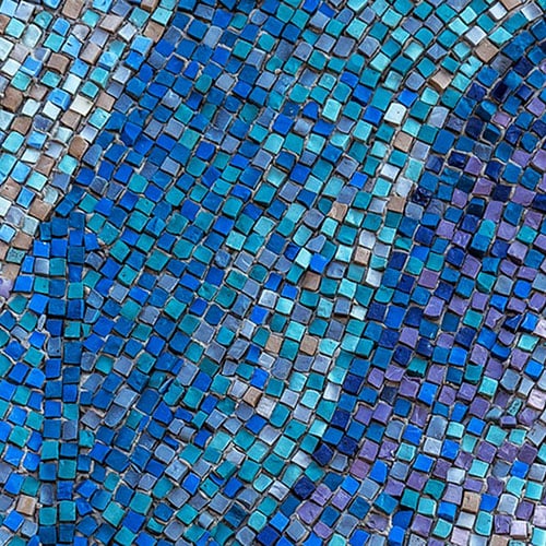 Abstract ceramic mosaic square