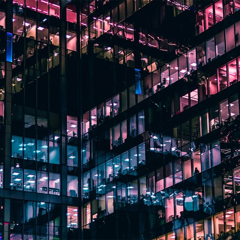 Office building at night