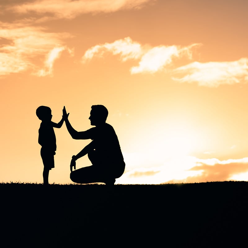 Migrant boat on blue ocean