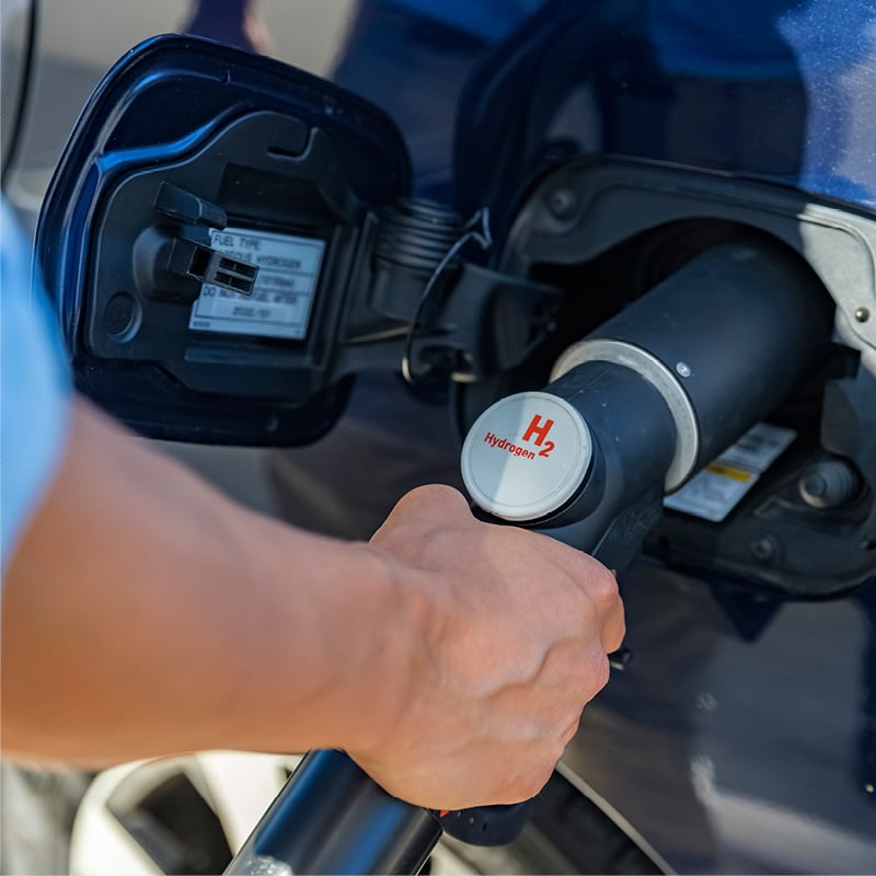 Pump to illustrate hydrogen