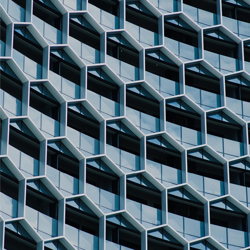 Abstract architecture to illustrate structured finance and securitization