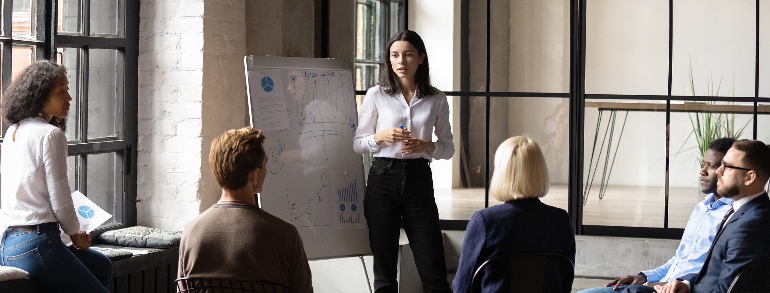 Meeting with whiteboard