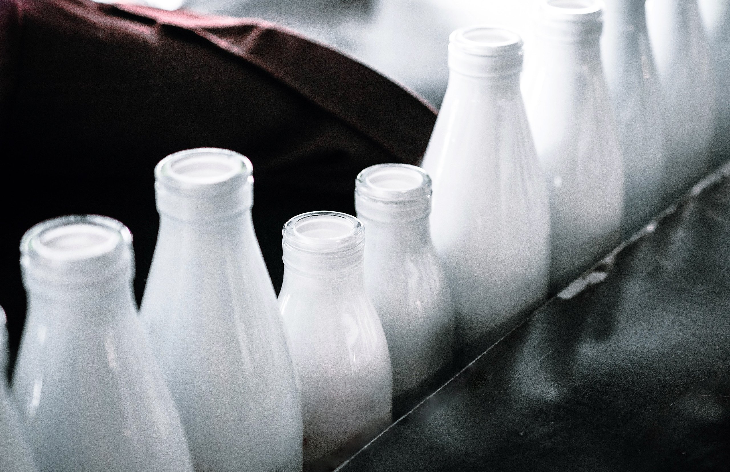 Milk bottles