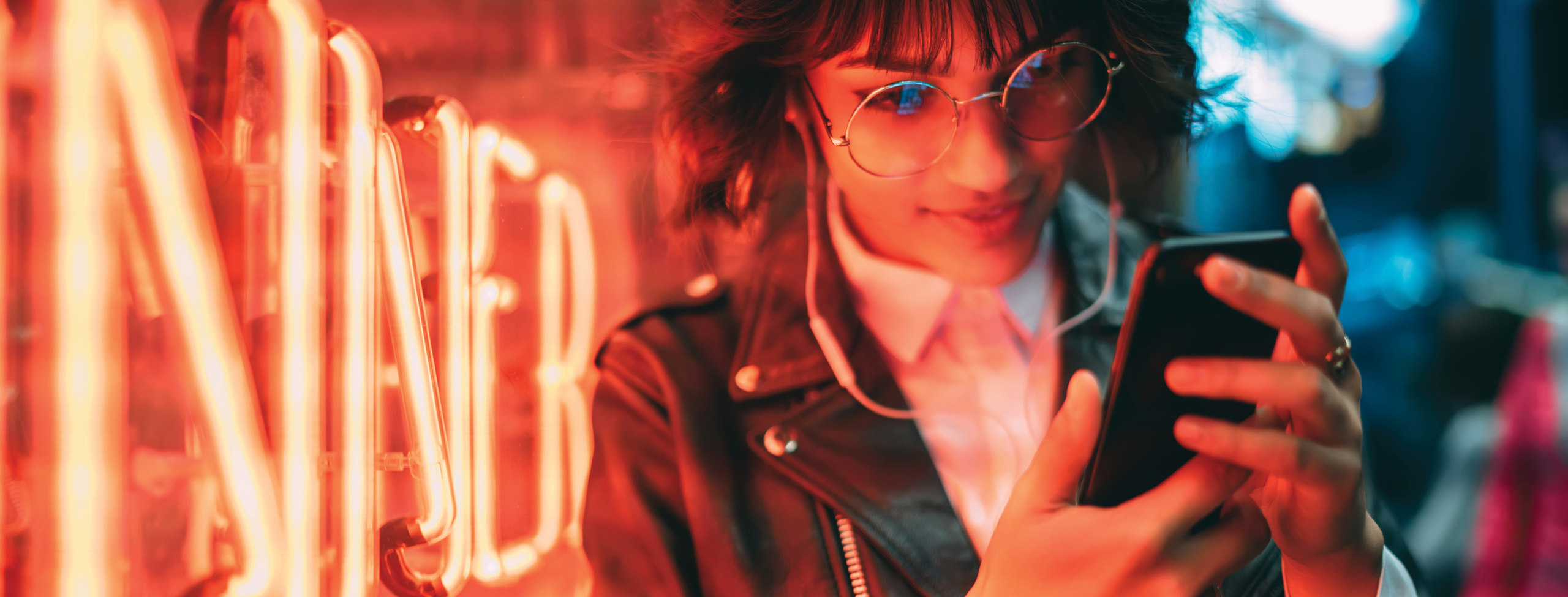 Woman with headphones