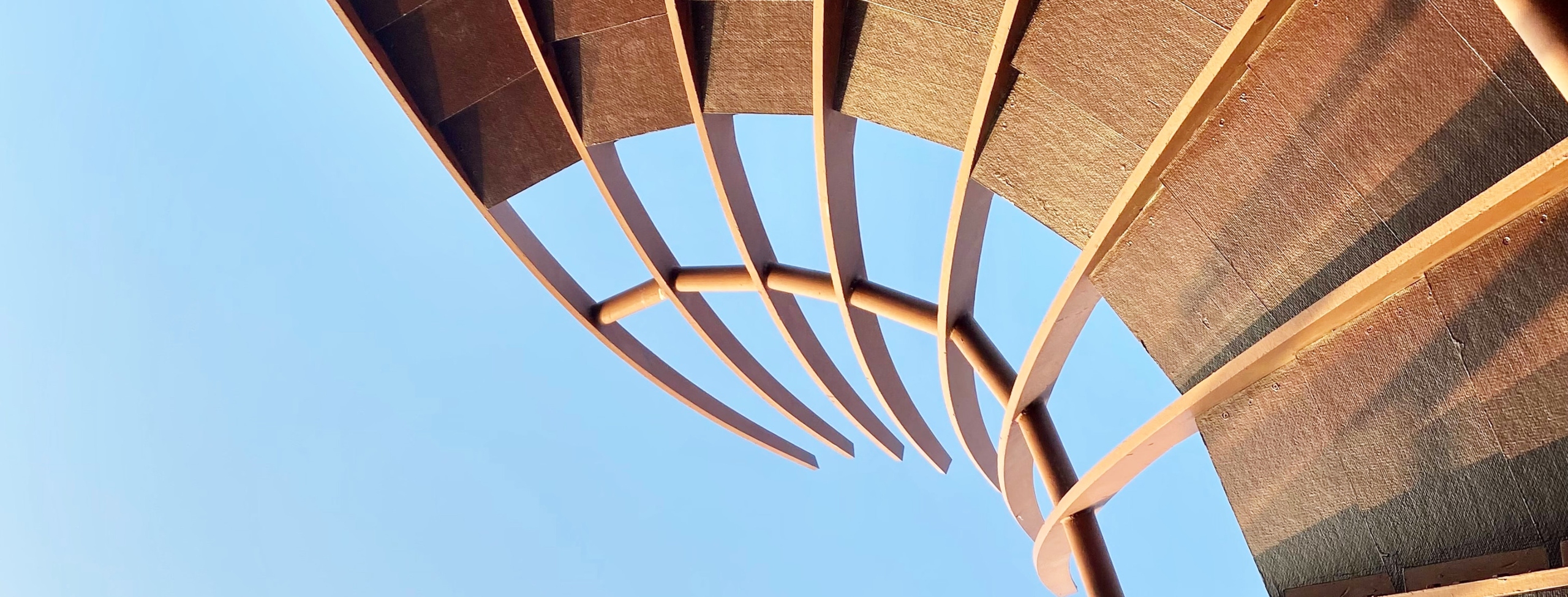 Abstract wooden building