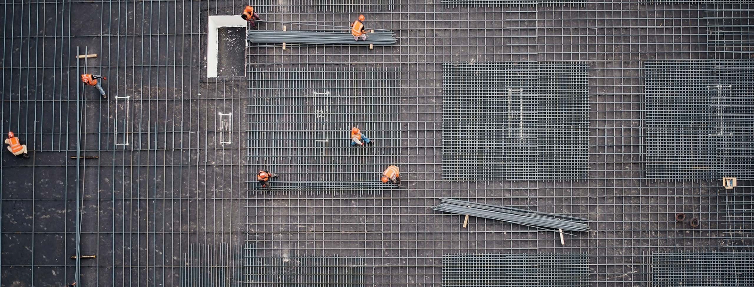 Aerial View Of Construction Site