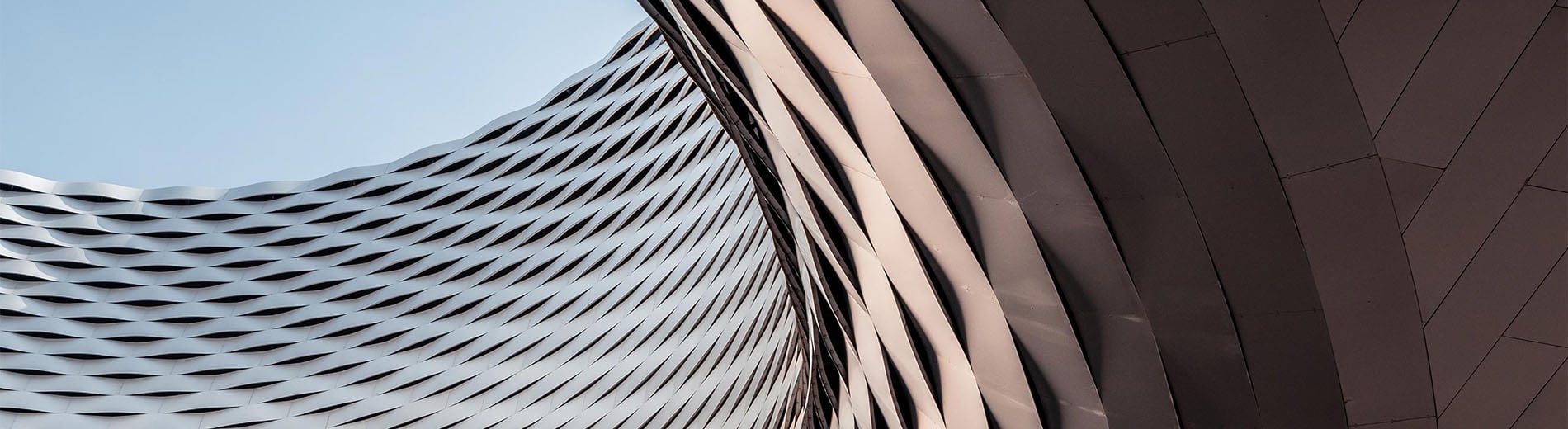 Architectural detail of curved building