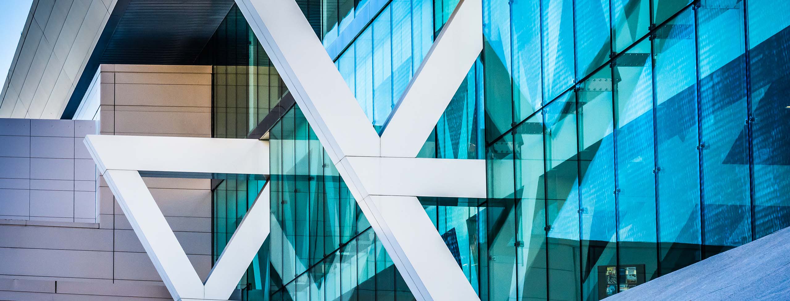 Architectural details of the Convention Center in Baltimore 2560x975