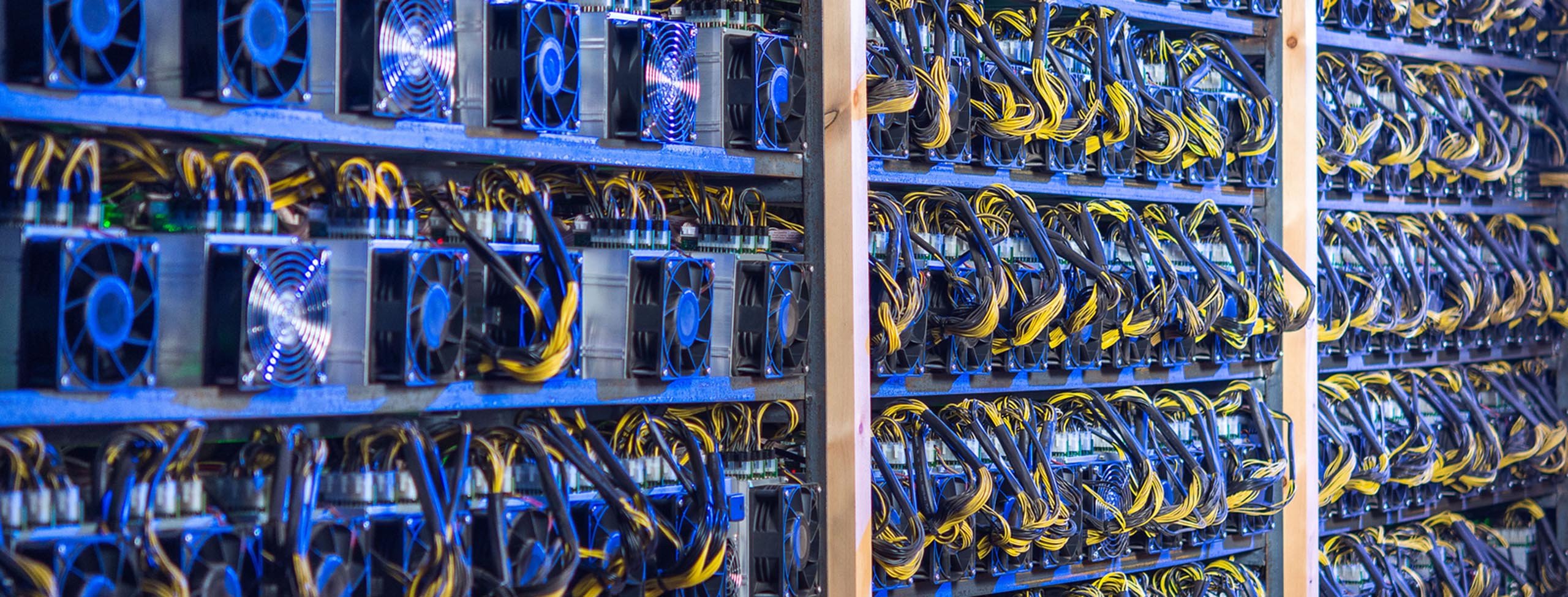 Bitcoin cryptocurrency mining farm