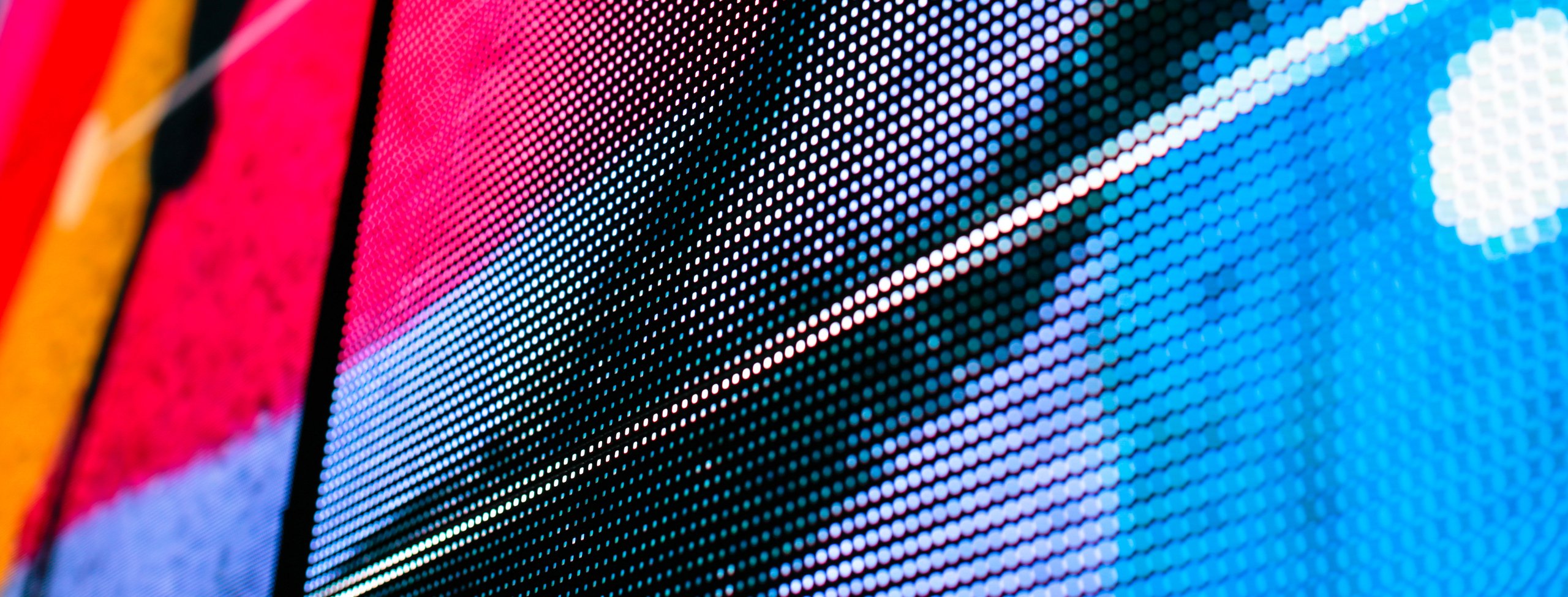 bright colored LED wall