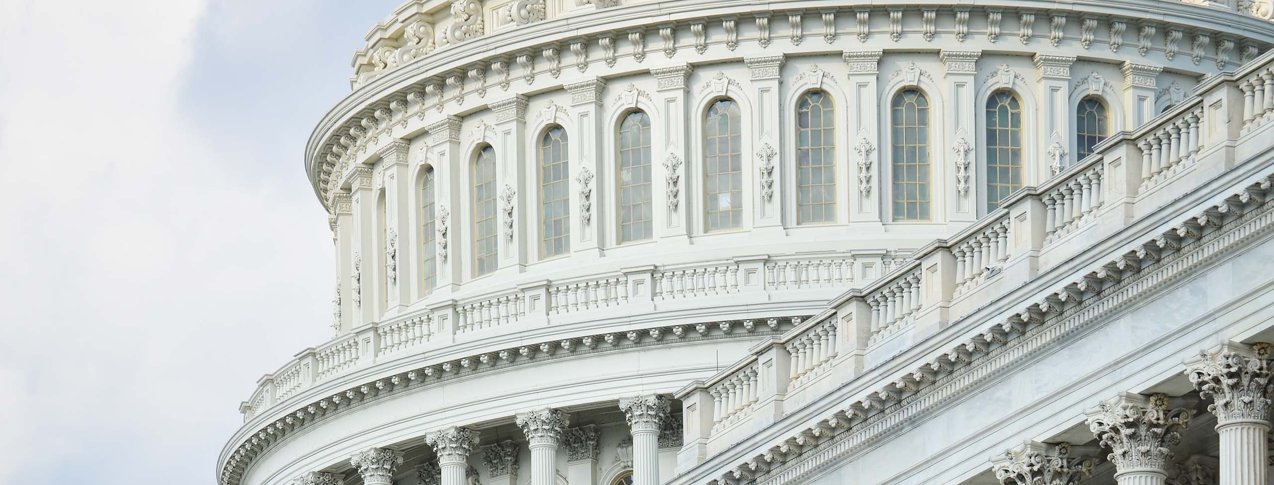 Close up of Capitol Building Dome Architectural Details